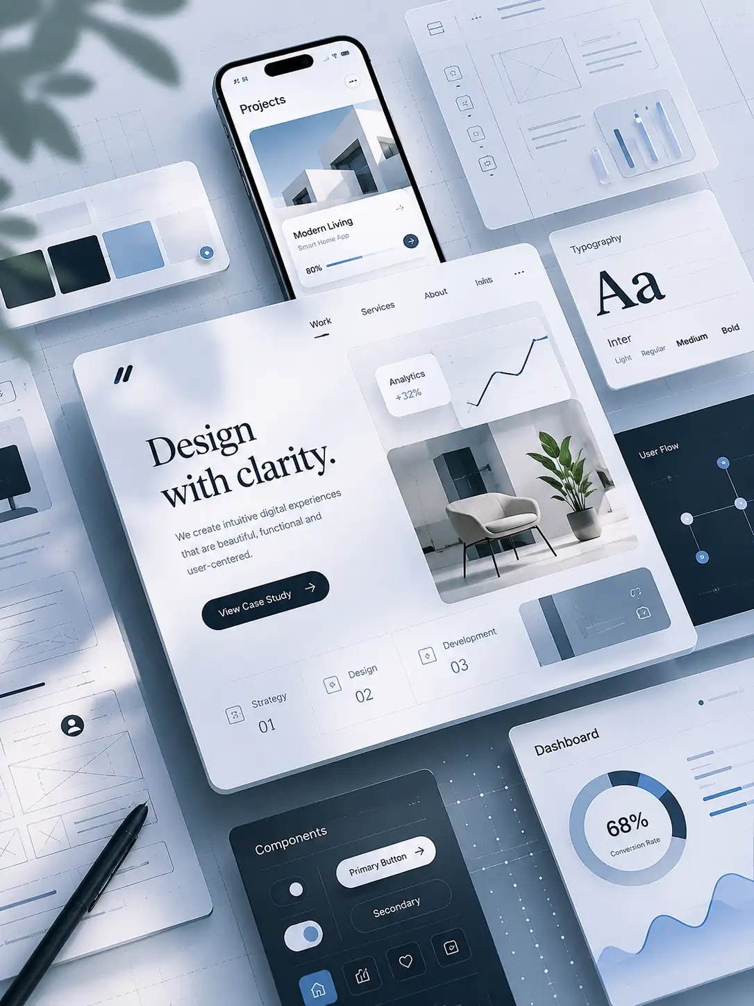 Abstract visual composition for the Best UX category